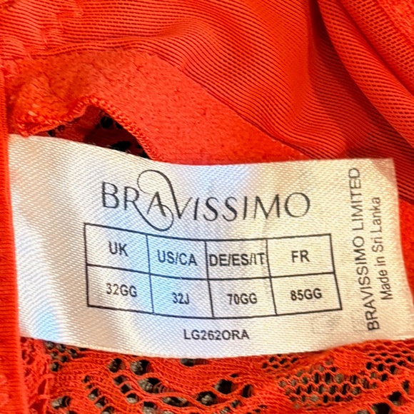 NWT Bravissimo Nellie Bra in Orange US 32J/UK32GG - Picture 3 of 3